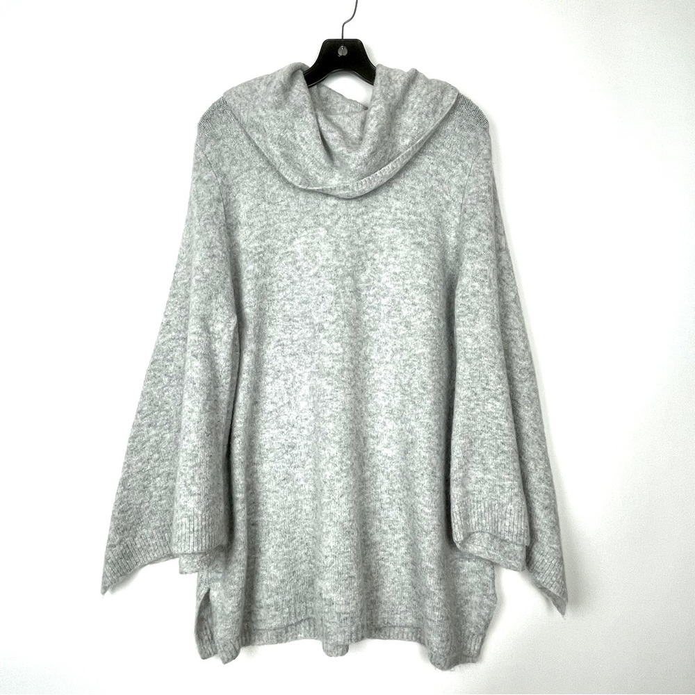 Lane Bryant Size 18/20 Women's Heather Gray Bell Sleeve Wool Blend Sweater
